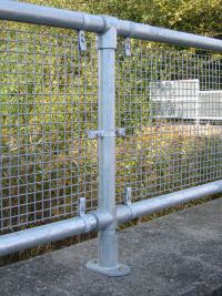 Football stadium and sports pitches supporter railing